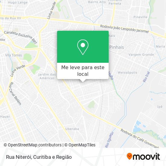 Rua Niterói mapa
