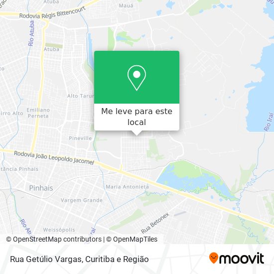 Rua Getúlio Vargas mapa
