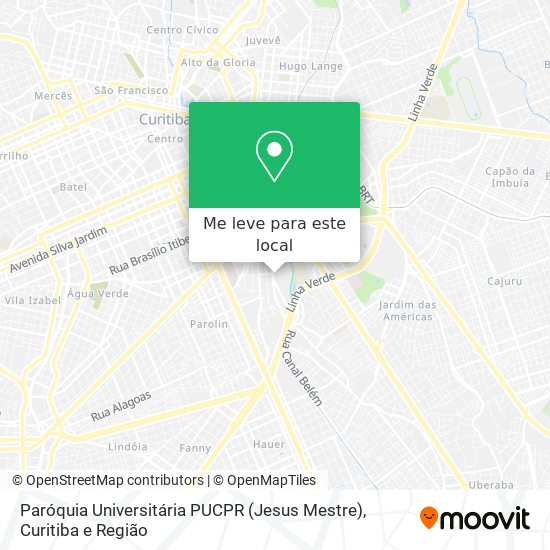 Paróquia Universitária PUCPR (Jesus Mestre) mapa