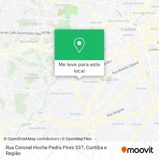 Rua Coronel Hoche Pedra Píres 337 mapa