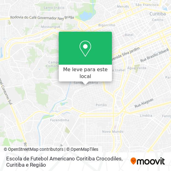 Escola de Futebol Americano Coritiba Crocodiles mapa
