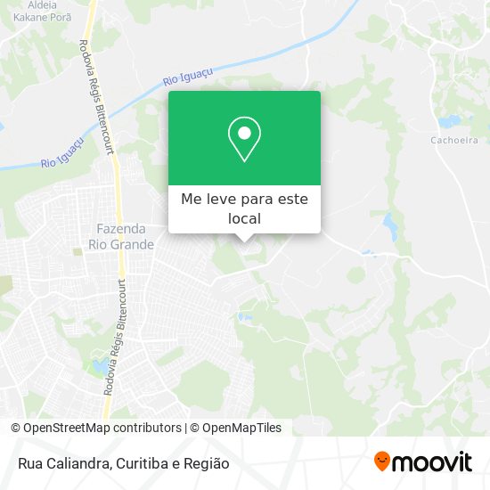 Rua Caliandra mapa