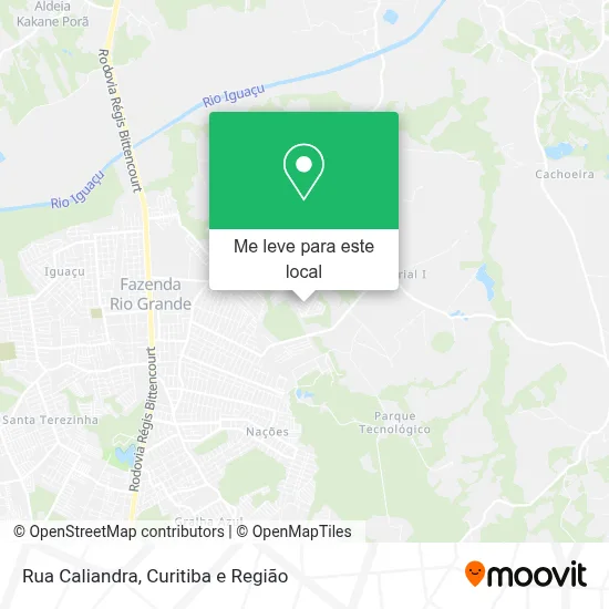 Rua Caliandra mapa
