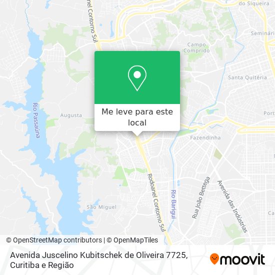 Avenida Juscelino Kubitschek de Oliveira 7725 mapa