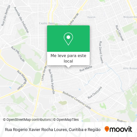 Rua Rogerio Xavier Rocha Loures mapa