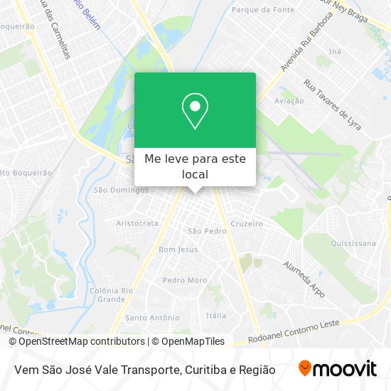 Vem São José Vale Transporte mapa