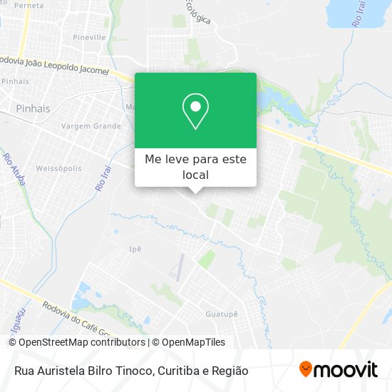 Rua Auristela Bilro Tinoco mapa