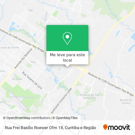 Rua Frei Basílio Roewer Ofm 18 mapa