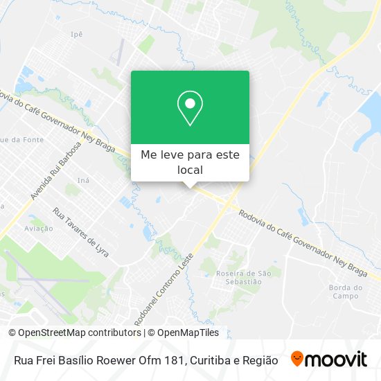 Rua Frei Basílio Roewer Ofm 181 mapa