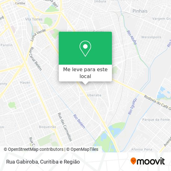 Rua Gabiroba mapa