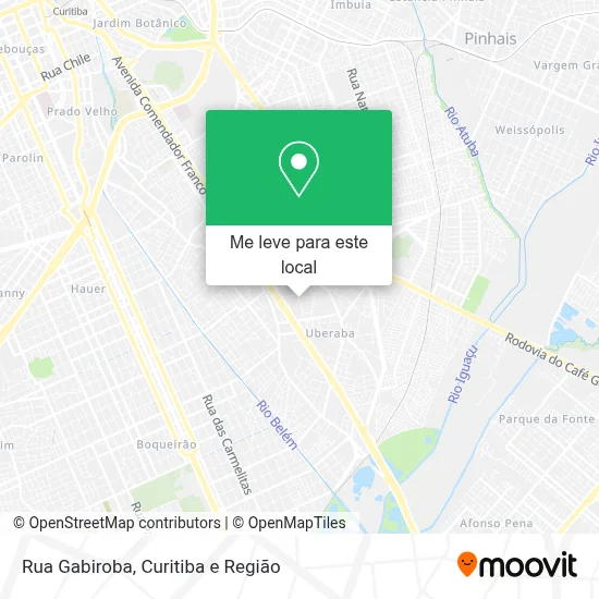 Rua Gabiroba mapa