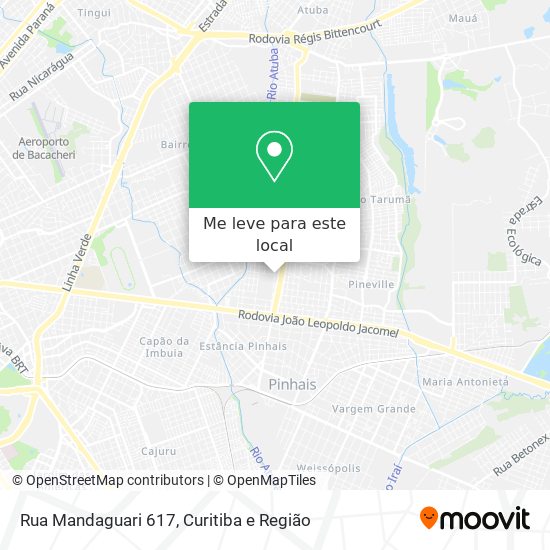 Rua Mandaguari 617 mapa