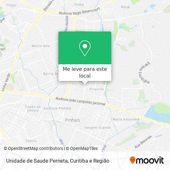Unidade de Saude Perneta mapa
