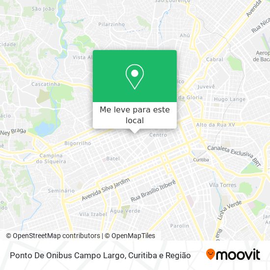 Ponto De Onibus Campo Largo mapa
