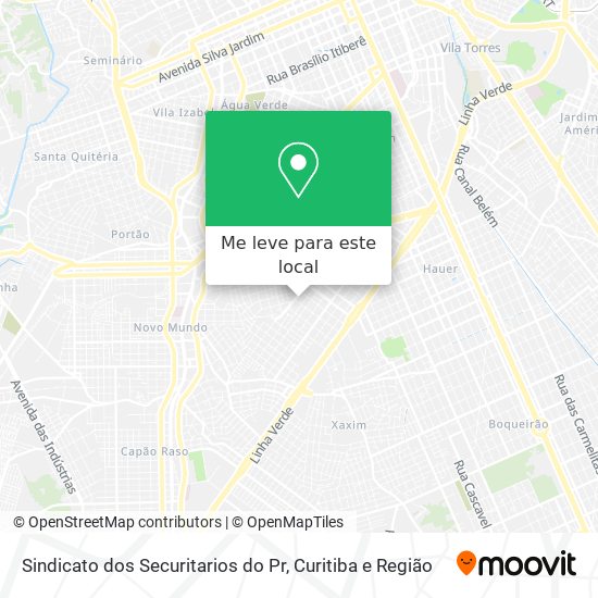 Sindicato dos Securitarios do Pr mapa