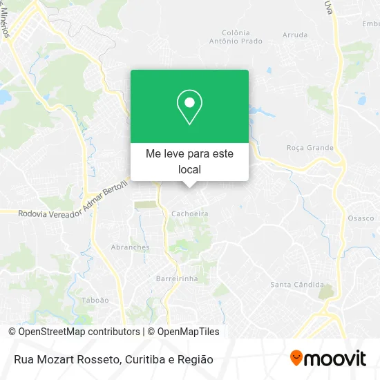 Rua Mozart Rosseto mapa