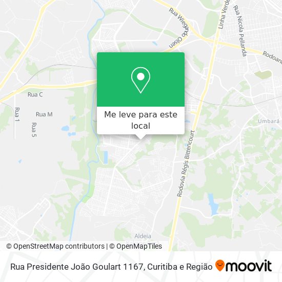 Rua Presidente João Goulart 1167 mapa