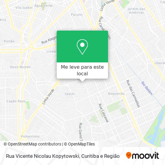 Rua Vicente Nicolau Kopytowski mapa