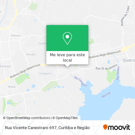 Rua Vicente Canestraro 697 mapa