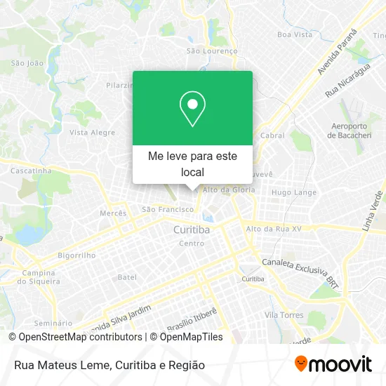 Rua Mateus Leme mapa