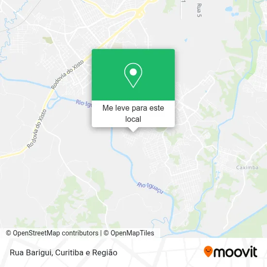 Rua Barigui mapa