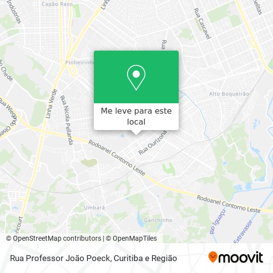 Rua Professor João Poeck mapa