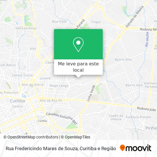 Rua Fredericindo Mares de Souza mapa