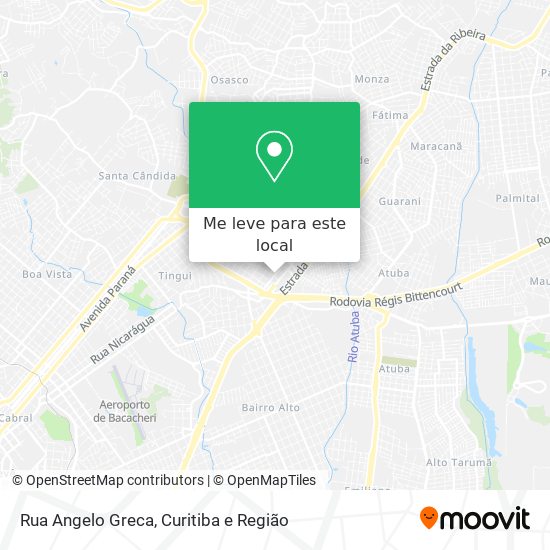 Rua Angelo Greca mapa