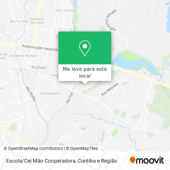 Escola/Cei Mão Cooperadora mapa