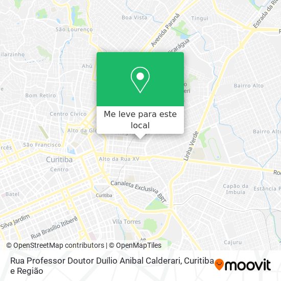 Rua Professor Doutor Duílio Anibal Calderari mapa