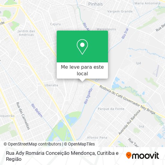 Rua Ady Romária Conceição Mendonça mapa