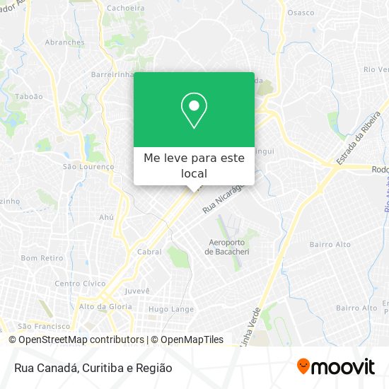 Rua Canadá mapa