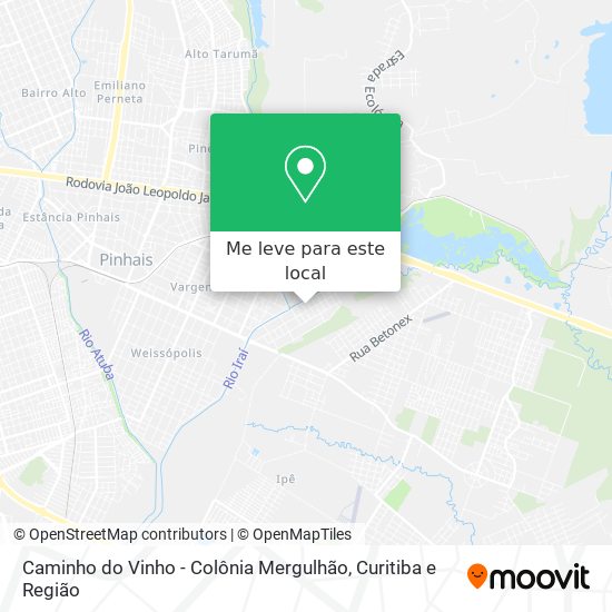 Caminho do Vinho  - Colônia Mergulhão mapa