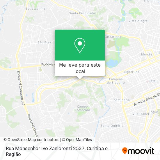 Rua Monsenhor Ivo Zanlorenzi 2537 mapa