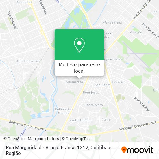 Rua Margarida de Araújo Franco 1212 mapa
