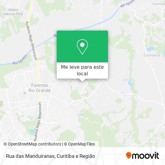 Rua das Manduiranas mapa