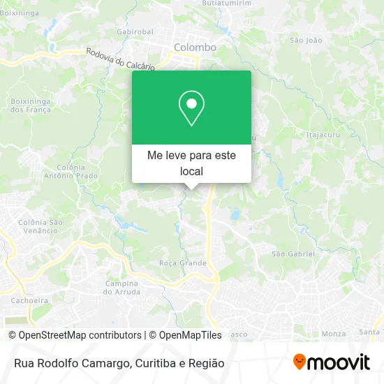 Rua Rodolfo Camargo mapa