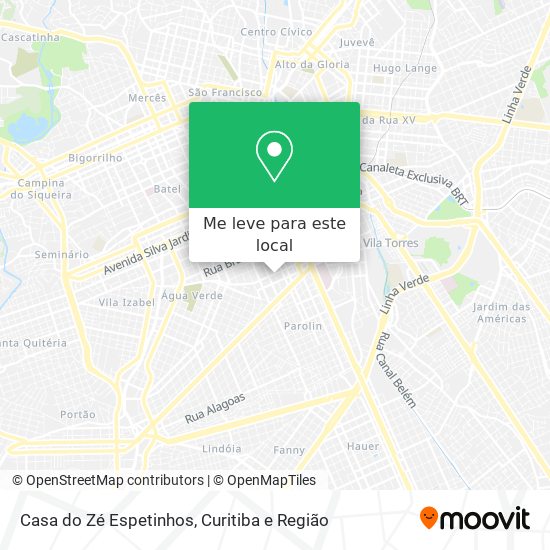 Casa do Zé Espetinhos mapa