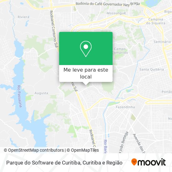 Parque do Software de Curitiba mapa