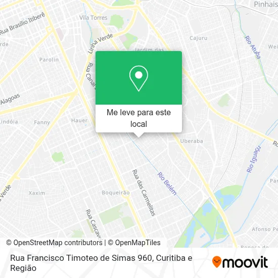 Rua Francisco Timoteo de Simas 960 mapa