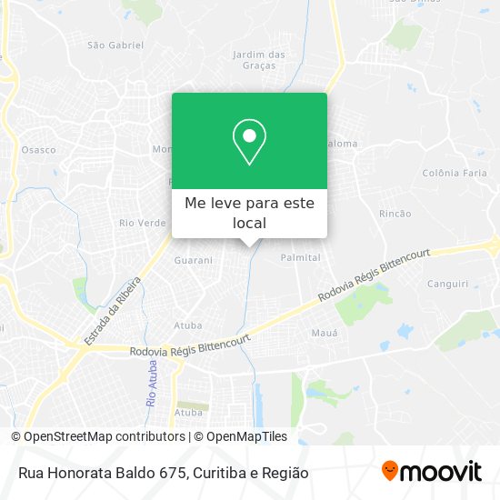 Rua Honorata Baldo 675 mapa