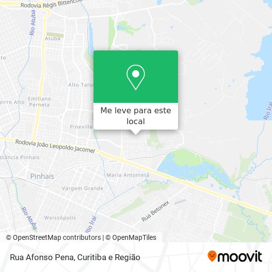 Rua Afonso Pena mapa