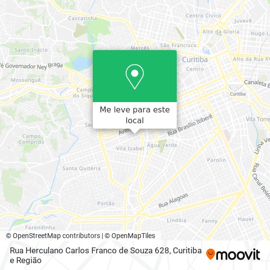 Rua Herculano Carlos Franco de Souza 628 mapa