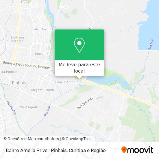 Bairro Amélia Prive : Pinhais mapa