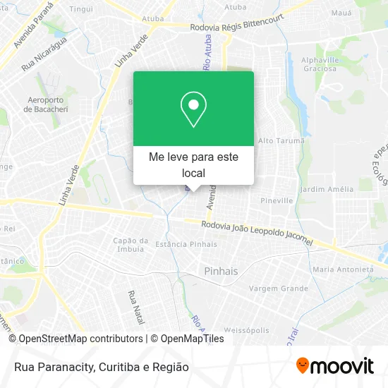 Rua Paranacity mapa