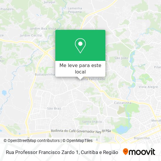 Rua Professor Francisco Zardo 1 mapa