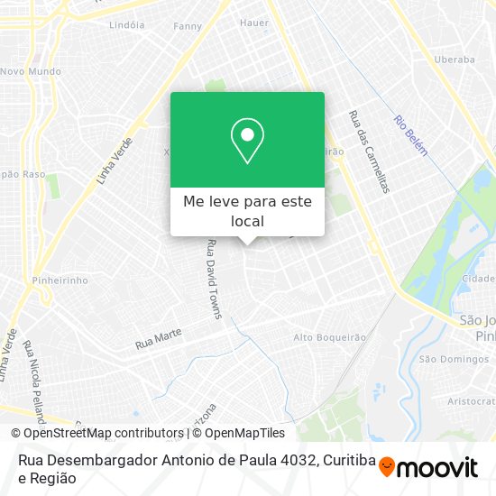 Rua Desembargador Antonio de Paula 4032 mapa