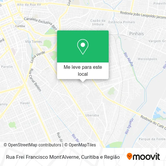 Rua Frei Francisco Mont'Alverne mapa