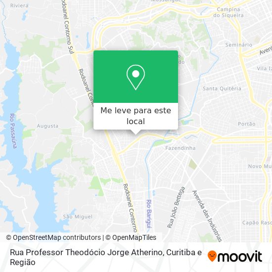 Rua Professor Theodócio Jorge Atherino mapa