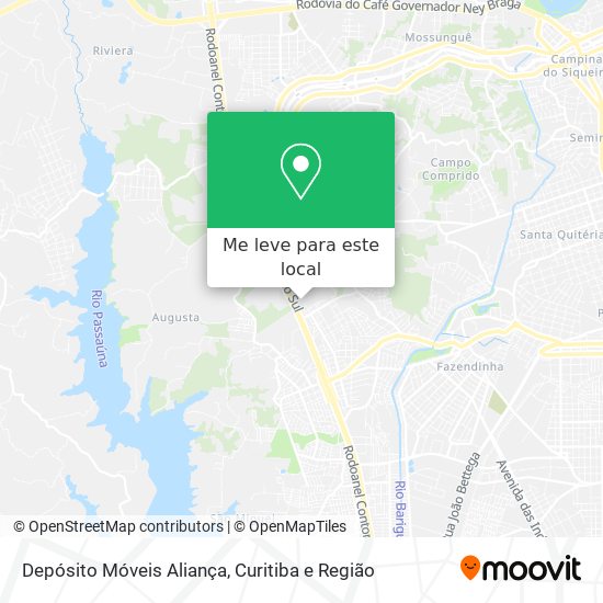 Depósito Móveis Aliança mapa